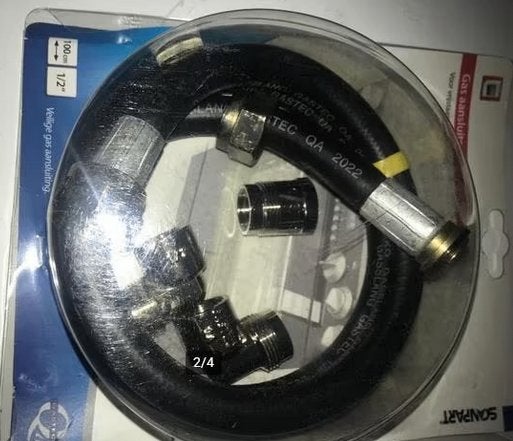 Gasaansluiting kabel met 3stukjes,., Ophalen, Gebruikt, 60 cm of meer, 4 kookzones
