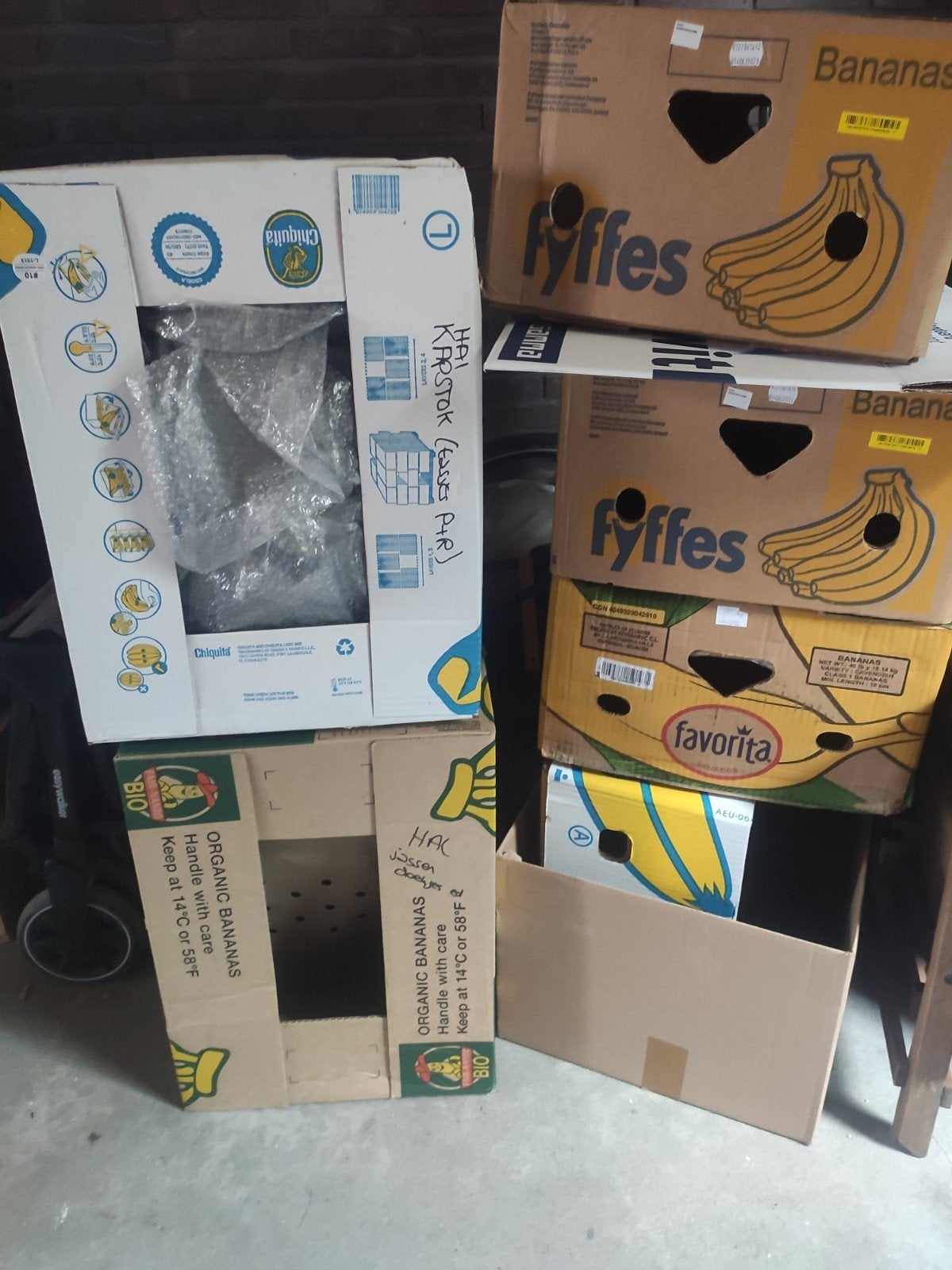 Bananendozen/ verhuisdozen, Ophalen, Gebruikt, Doos