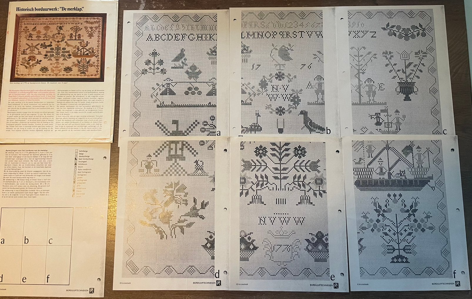 Merklap, Borduren, Motief, Hobby, Naaien, Verzenden, Zo goed als nieuw, Patroon