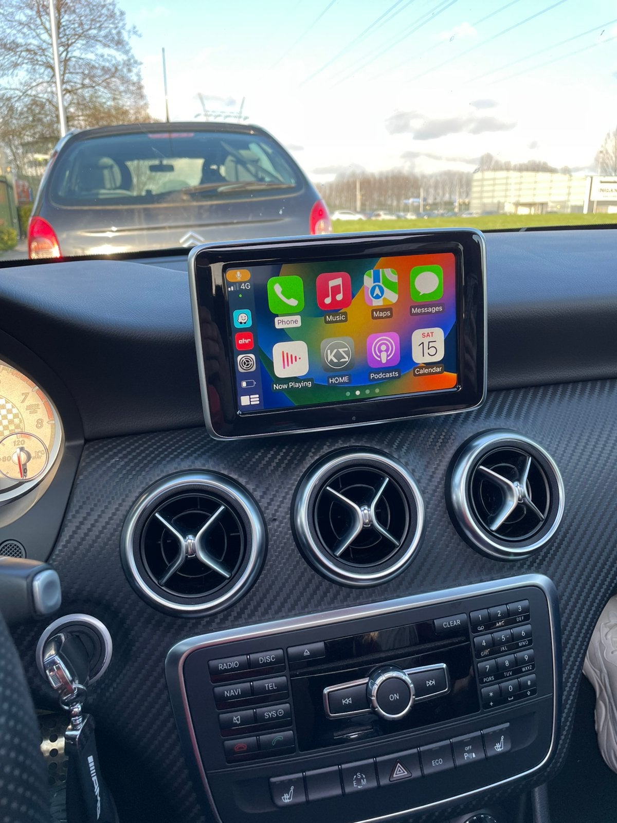 Mercedes Carplay A-Class W176 B-Class W246 CLA GLA 2013-2015, Ophalen of Verzenden, Gebruikt