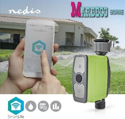 SmartLife Water Control en Wi-Fi Besproeiïng systeem, Pomp, Nedis SmartLife, Accu, Nieuw, Info@marbeco.nl