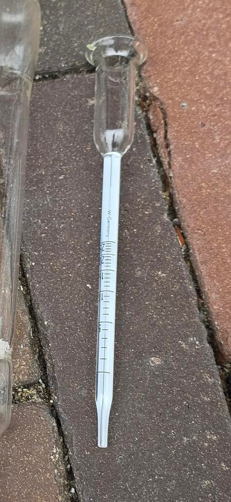 Antieke Glazen Alcohol Tester Alcohol Thermometer, Antiek en Kunst, Ophalen of Verzenden