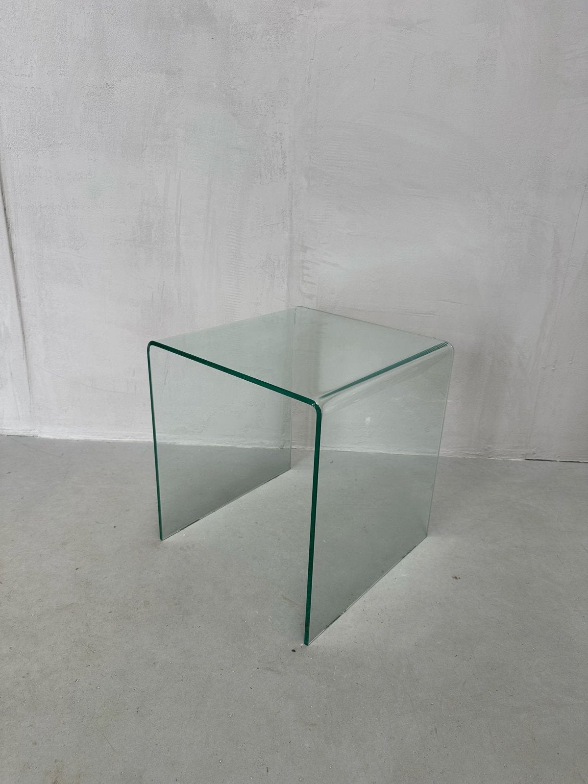 Glazen Bijzettafel / Nachtkastje - Angelo Cortesi voor Fiam, Ophalen