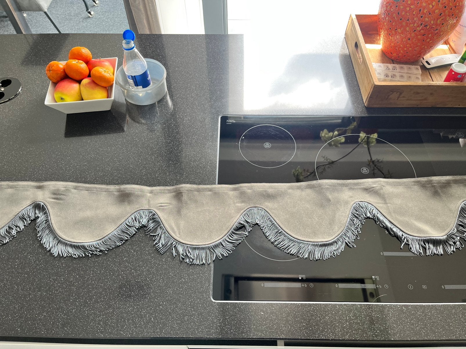 Raamband kleur licht grijs met grijze franjes, Auto-onderdelen, Ophalen of Verzenden, Gebruikt, Overige merken, Interieur en Bekleding