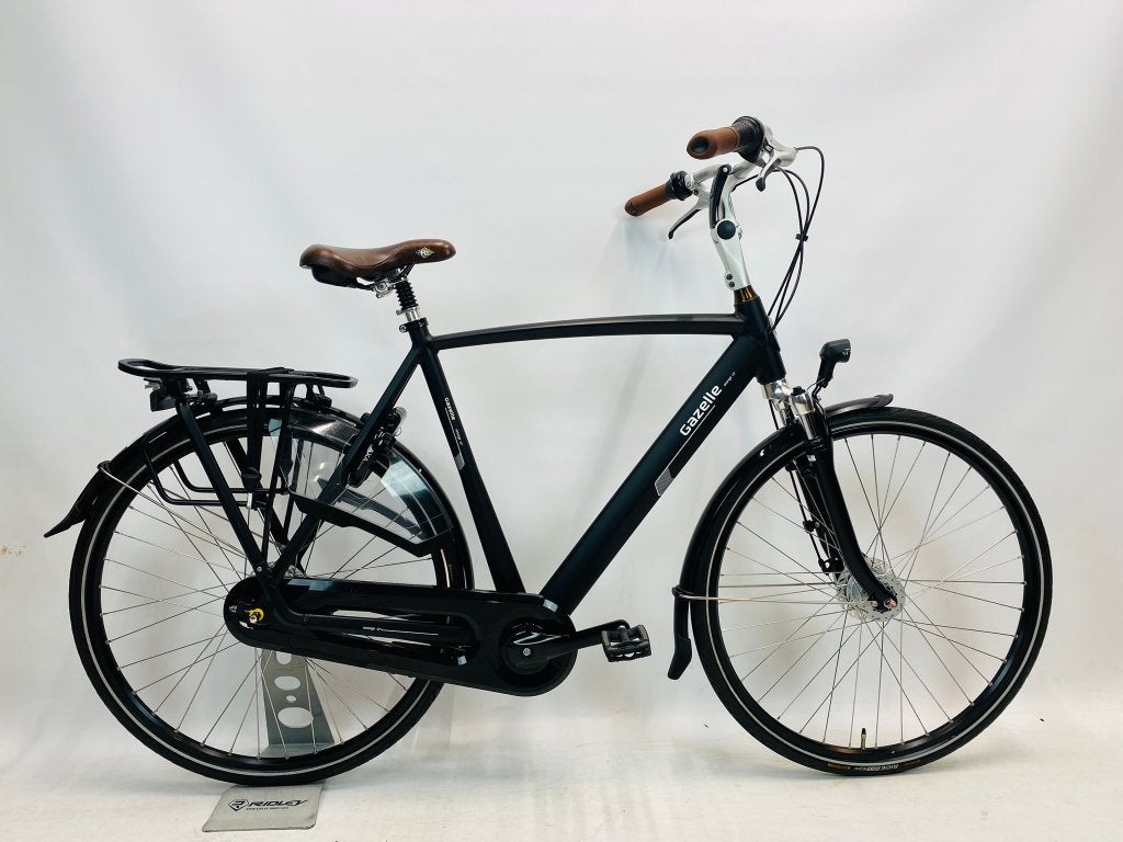 GAZELLE OrangeC7+ herenfiets XL-61cm – Mat Zwart, Versnellingen, Ophalen of Verzenden, Zo goed als nieuw, 61 tot 65 cm