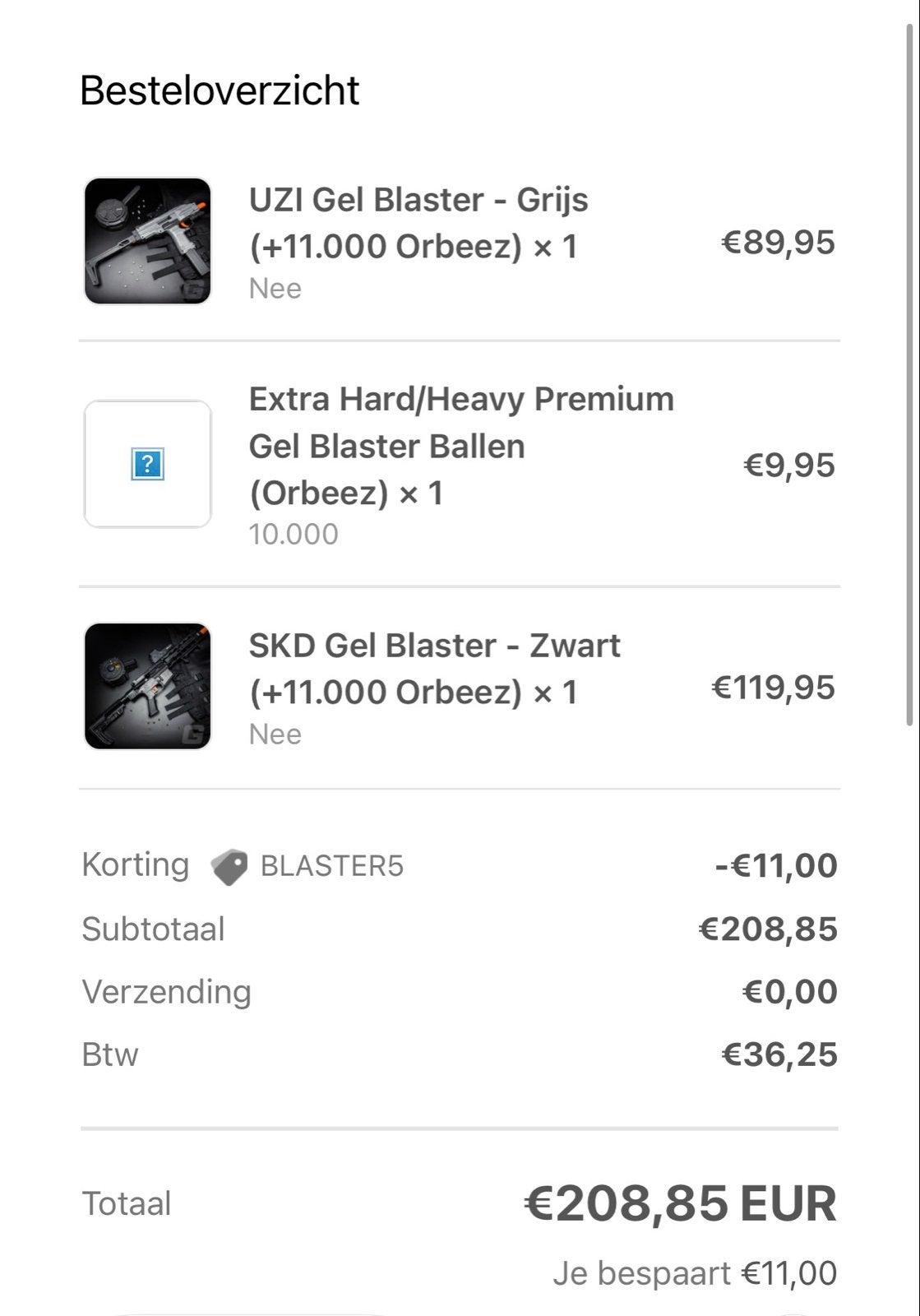 UZI Gel Blaster en SKD Gel Blaster Set met accessoires, Ophalen, Gebruikt