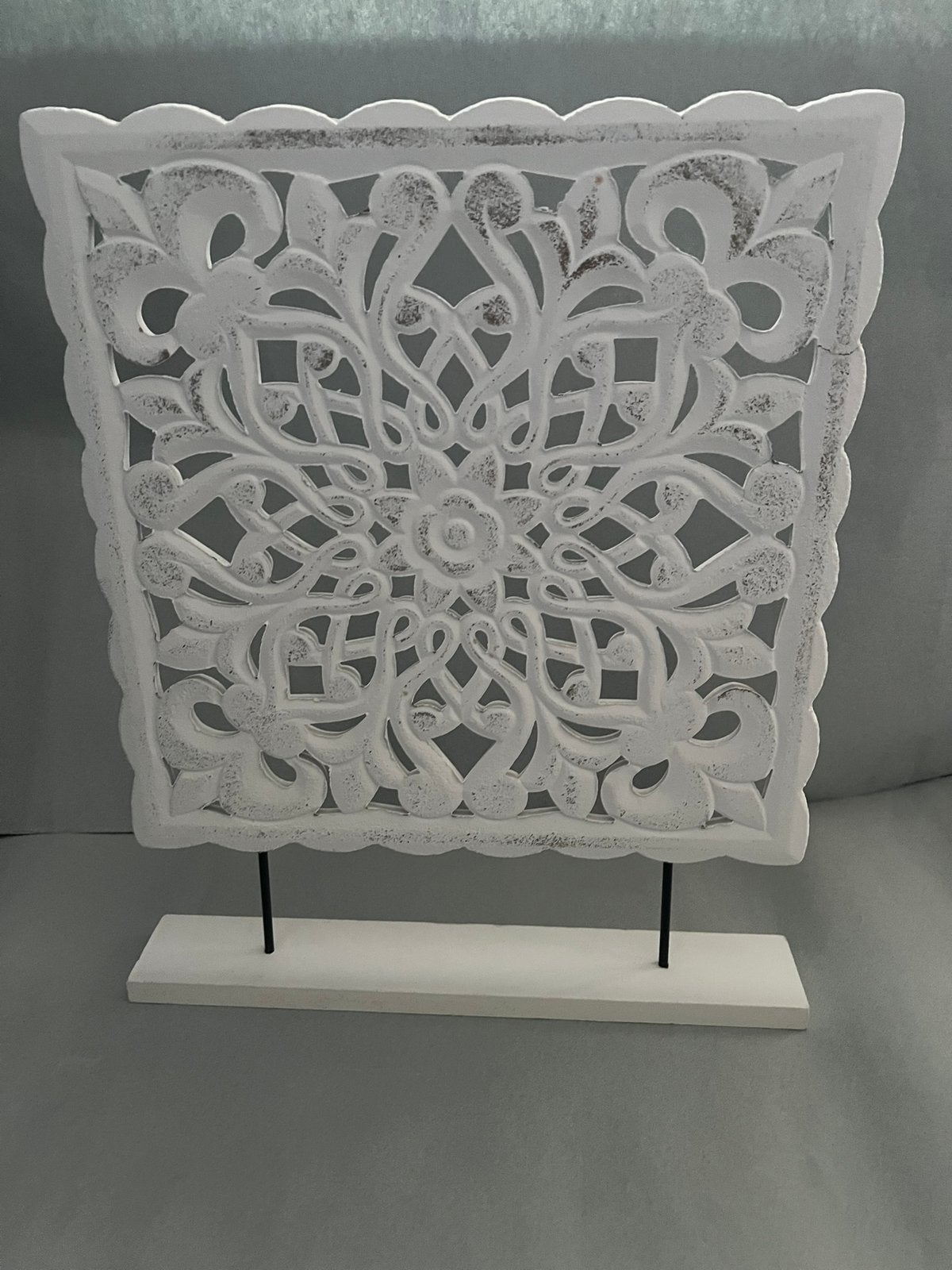 Witte decoratie voor op de vensterbank, Ophalen of Verzenden, Gebruikt, Wit, Hout