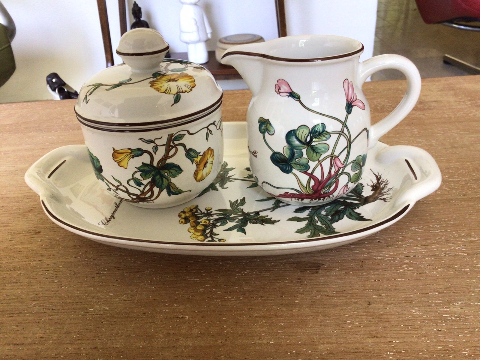 Vintage suiker en melk set, Villeroy en Boch, Botanica, Antiek en Kunst, Ophalen of Verzenden