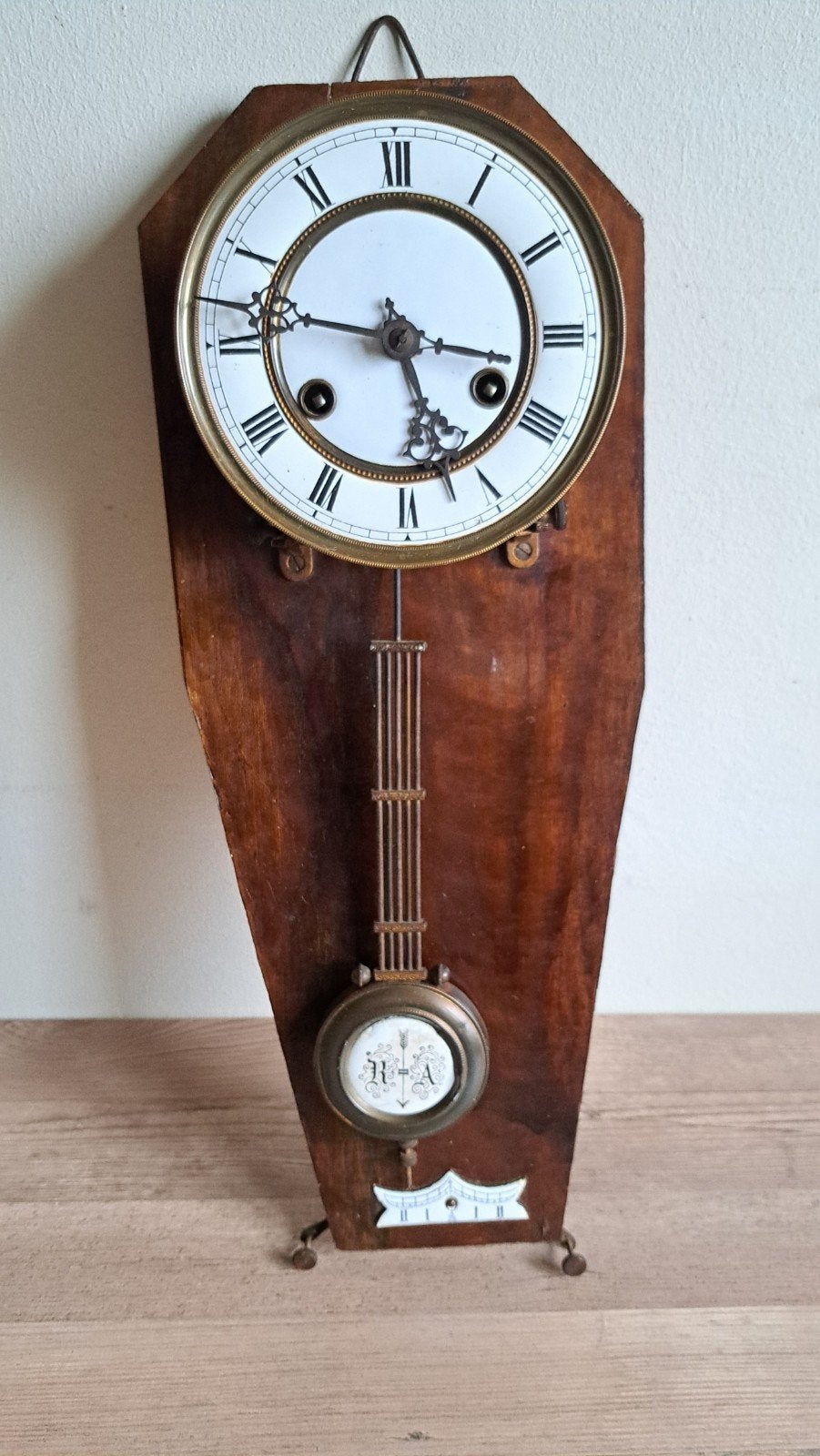 Mooie notenhouten (?) Junghans  regulateur klok, Ophalen of Verzenden
