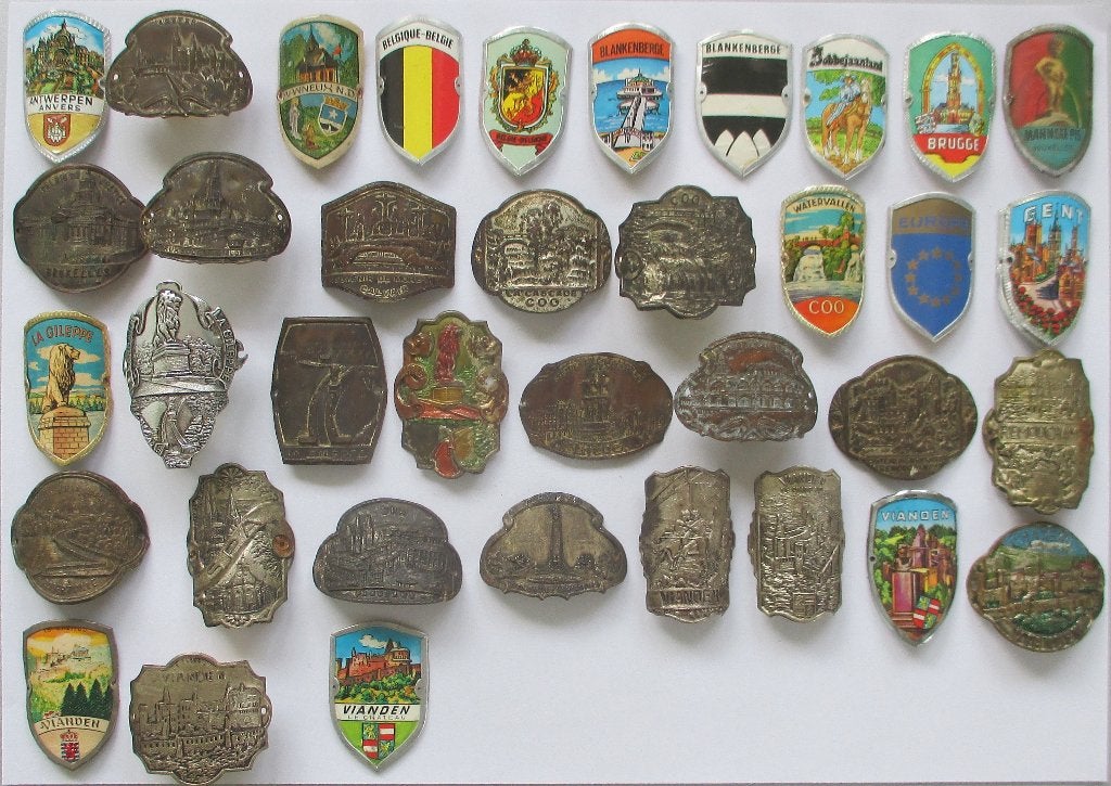 Belgische Wandelstok emblemen (Stocknägel) België, Ophalen of Verzenden, Gebruikt, Overige typen