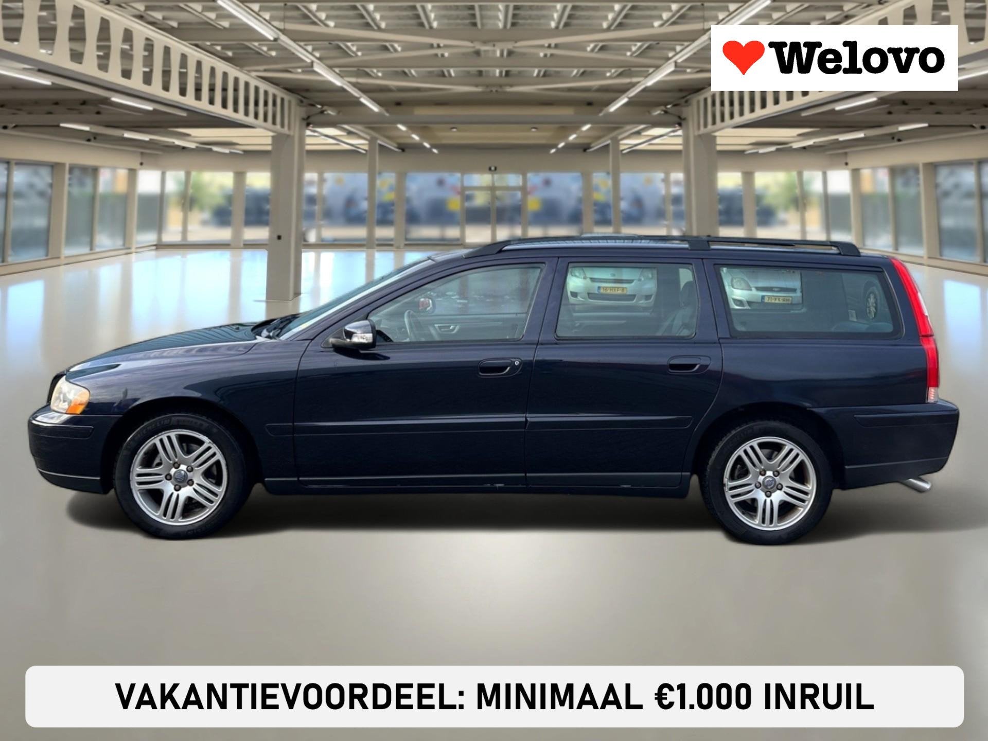 Volvo V70 2.4 Edition Rijklaar+Garantie.., Auto's, Volvo, Blauw, Leder en Stof, Grijs, 1470 kg