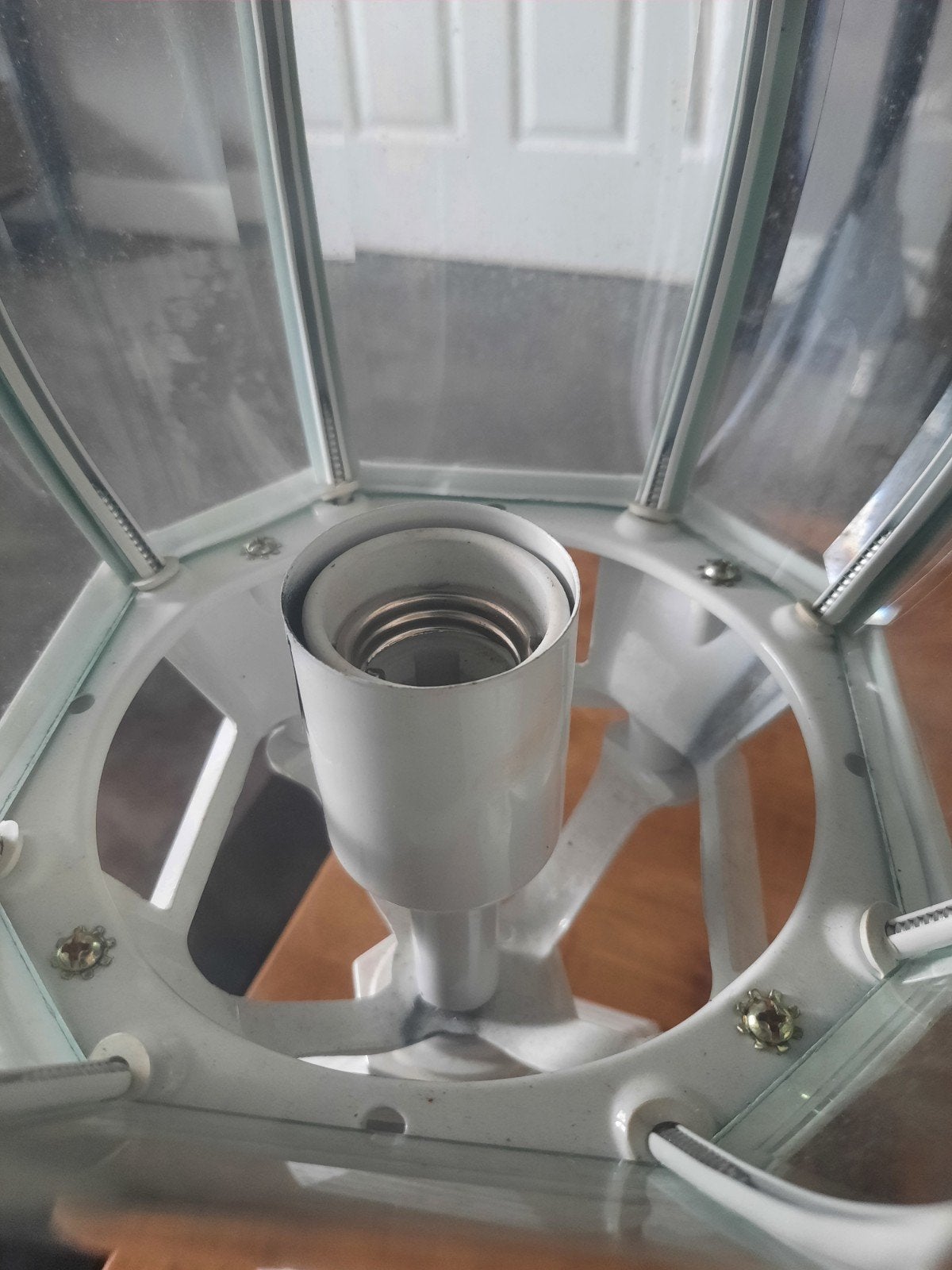 Nieuwe aluminium tuinlamp wit met glas - 70 cm hoog, Tuin en Terras, Buitenverlichting, Ophalen, Nieuw, Aluminium, Staande lamp