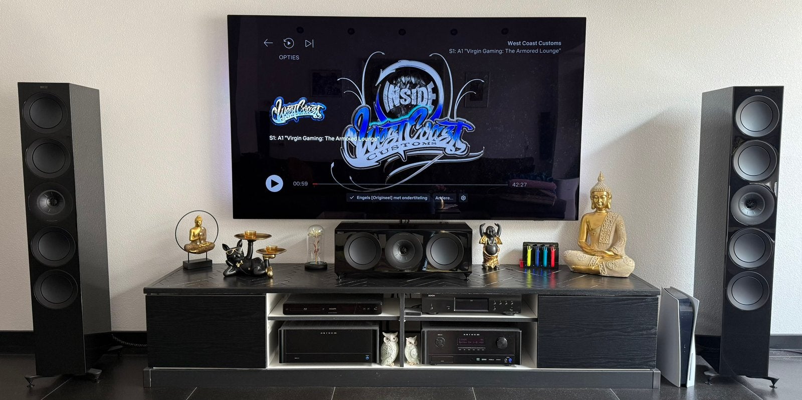 KEF R11 “High-End” zuilen speakers “TOP STAAT” Glossy Black, Audio, Tv en Foto, Luidsprekers, Stereo speakers, Zo goed als nieuw