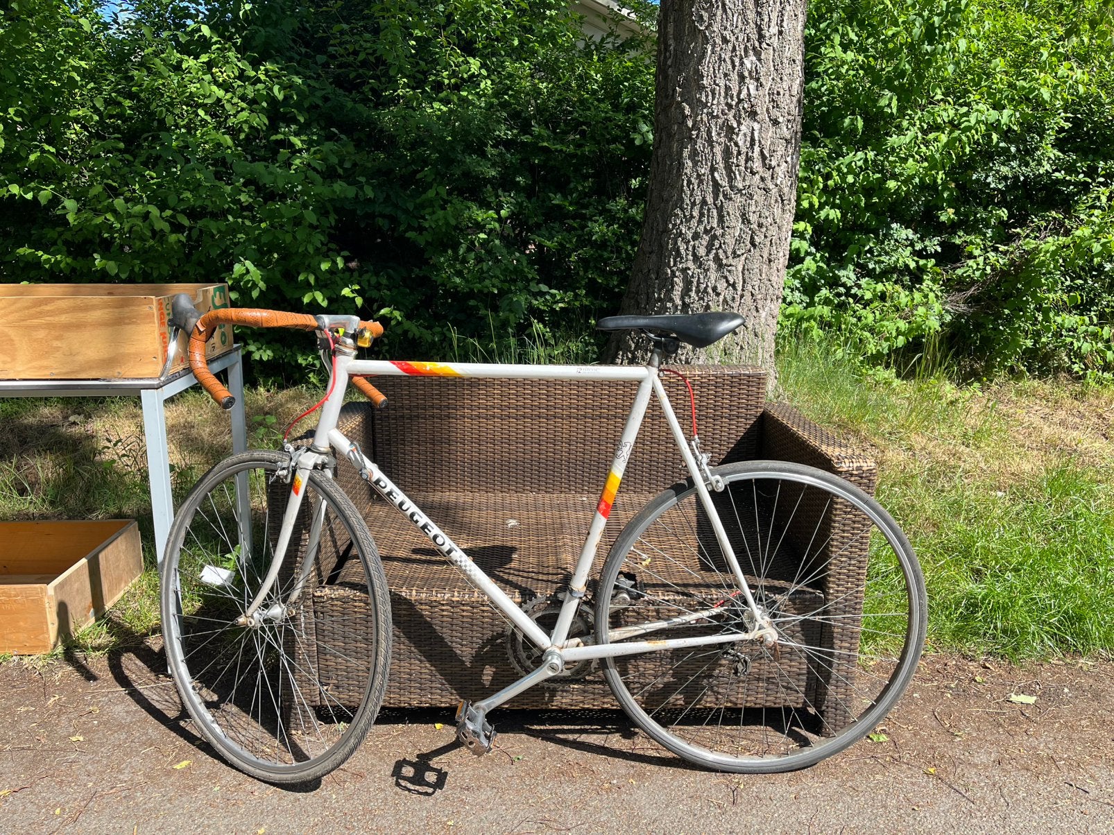 Racefiets vintage peugeot racebike, Ophalen