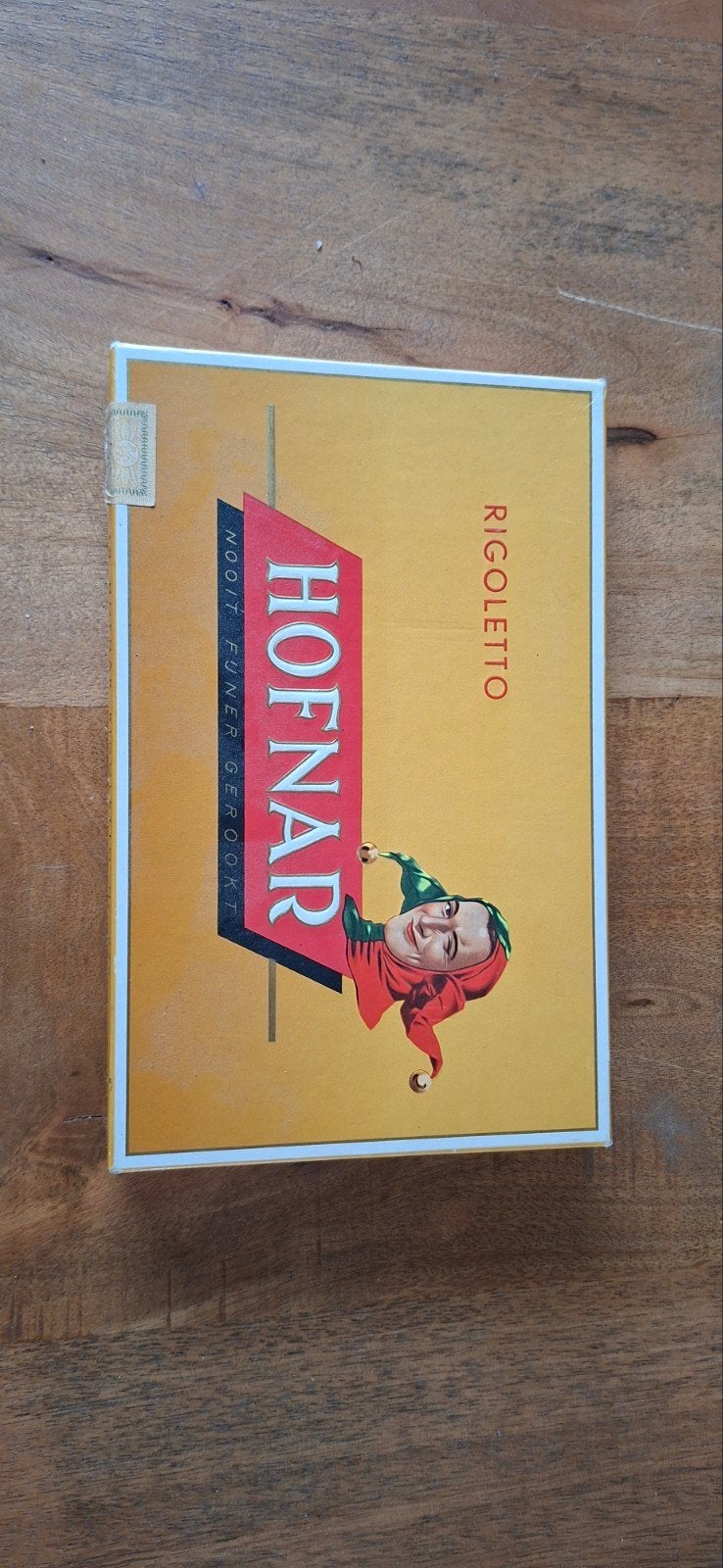 Vintage Hofnar Rigoletto Sigaren Tabaksdoos No. 532, Ophalen, Gebruikt, Tabaksdoos of Verpakking