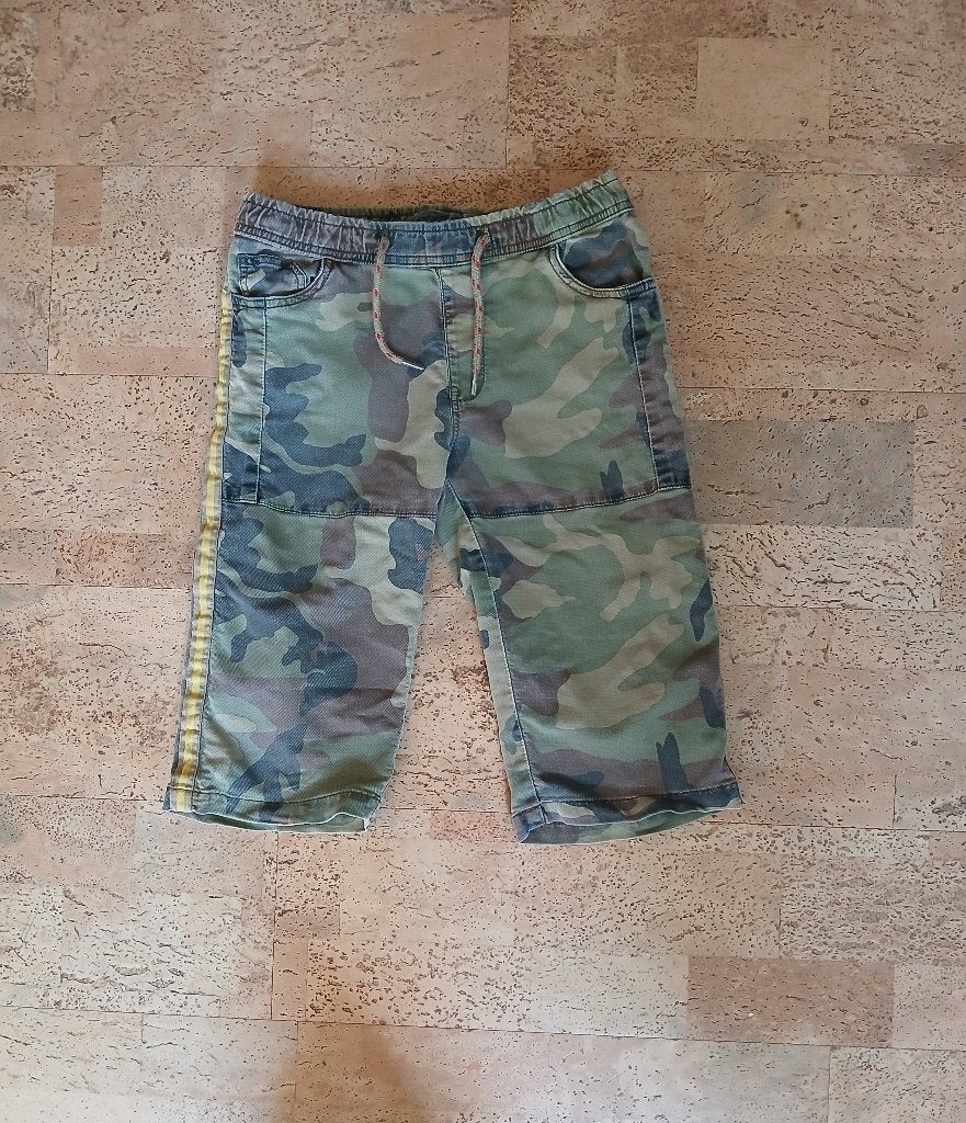 Katoenen korte broek short capri maat 164 jongen camouflage, Broek, Ophalen of Verzenden, Zo goed als nieuw, Jongen