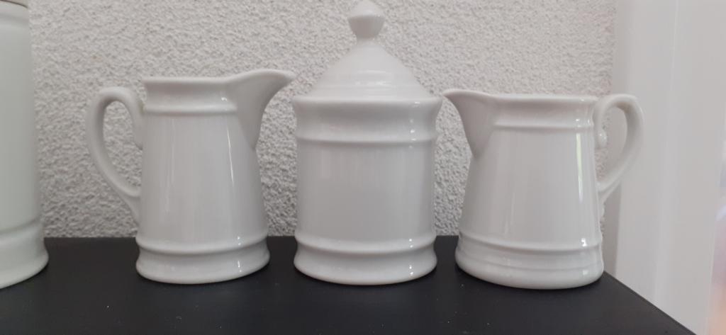 wit melkkantje suikerpot brocante, Antiek en Kunst, Ophalen of Verzenden