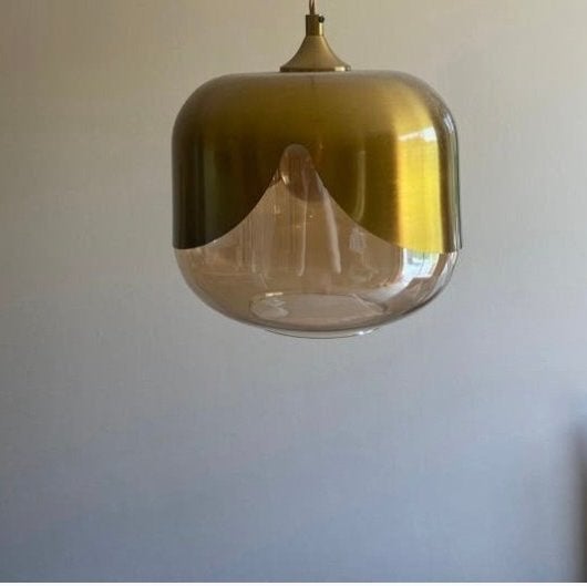 Gouden Hanglamp Westwing, Ophalen, Zo goed als nieuw, Metaal, E27 (groot)