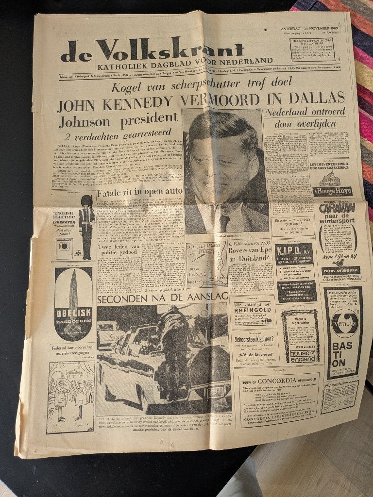 Volkskrant moord Kennedy 1963, Europa, Diverse auteurs, Ophalen of Verzenden, 20e eeuw of later