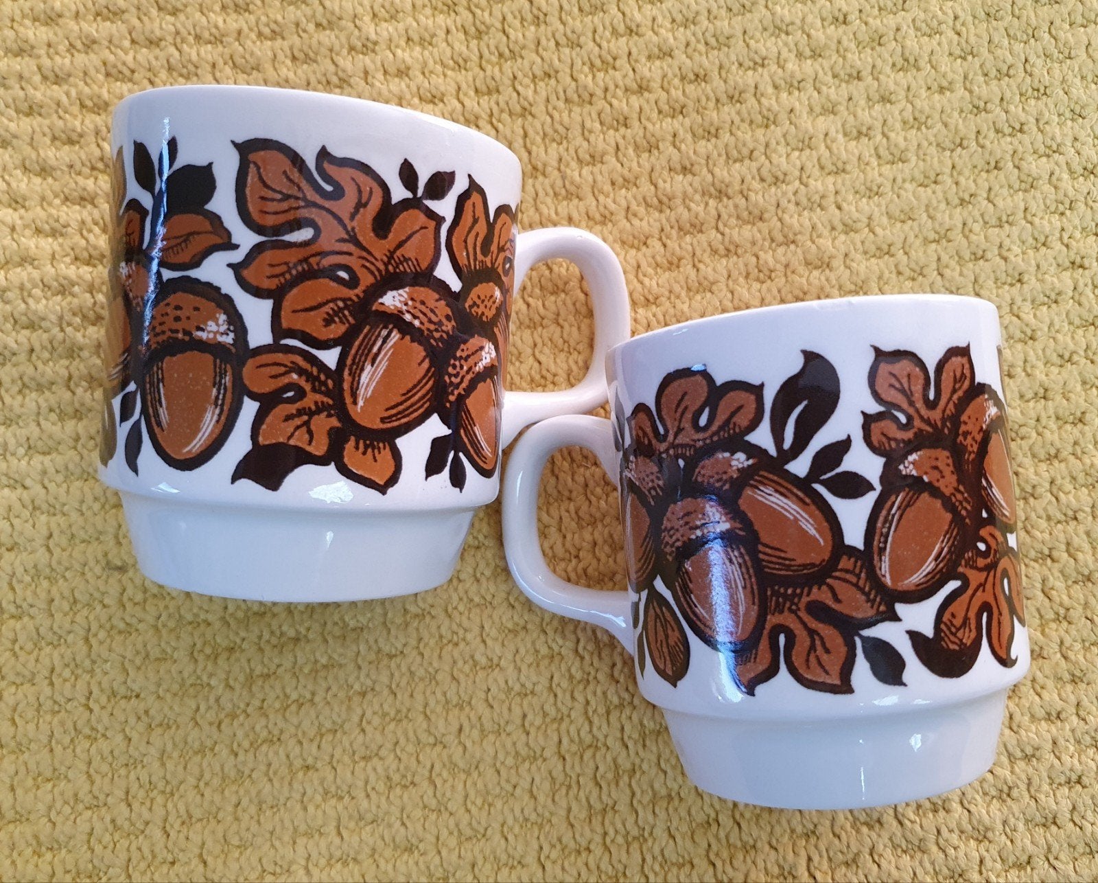 2 vintage Biltons keramiek mokken jaren 70 eikel herfst, Antiek en Kunst, Antiek | Keramiek en Aardewerk, Verzenden