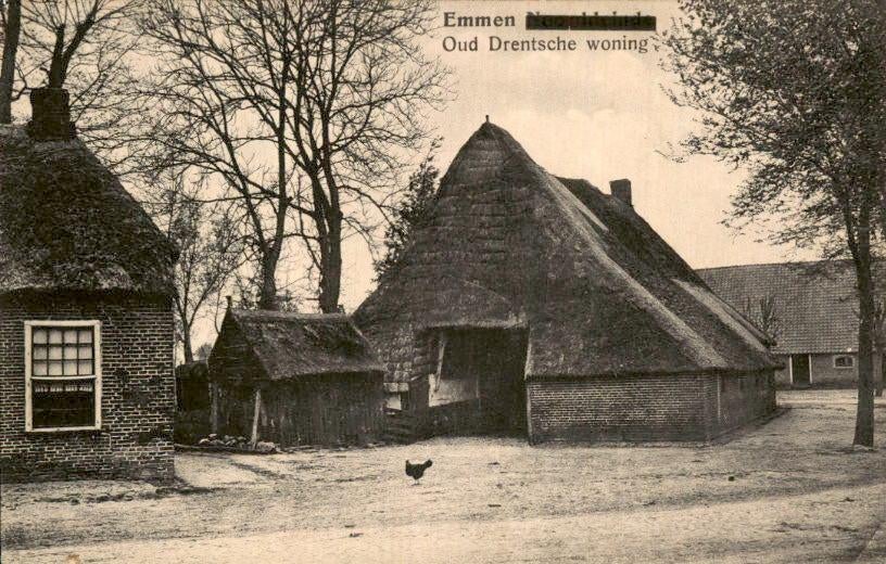 Emmen - Oud Drentsche Woning, Ophalen of Verzenden, 1920 tot 1940, Ongelopen, Drenthe