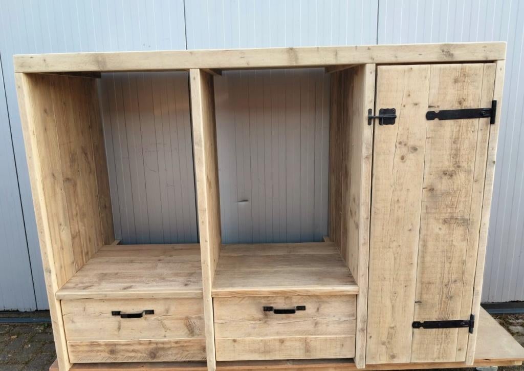Wasmachine droger ombouw verhoger Witgoedkast Echt Hout, Ophalen, 100 tot 150 cm, 150 tot 200 cm, Nieuw