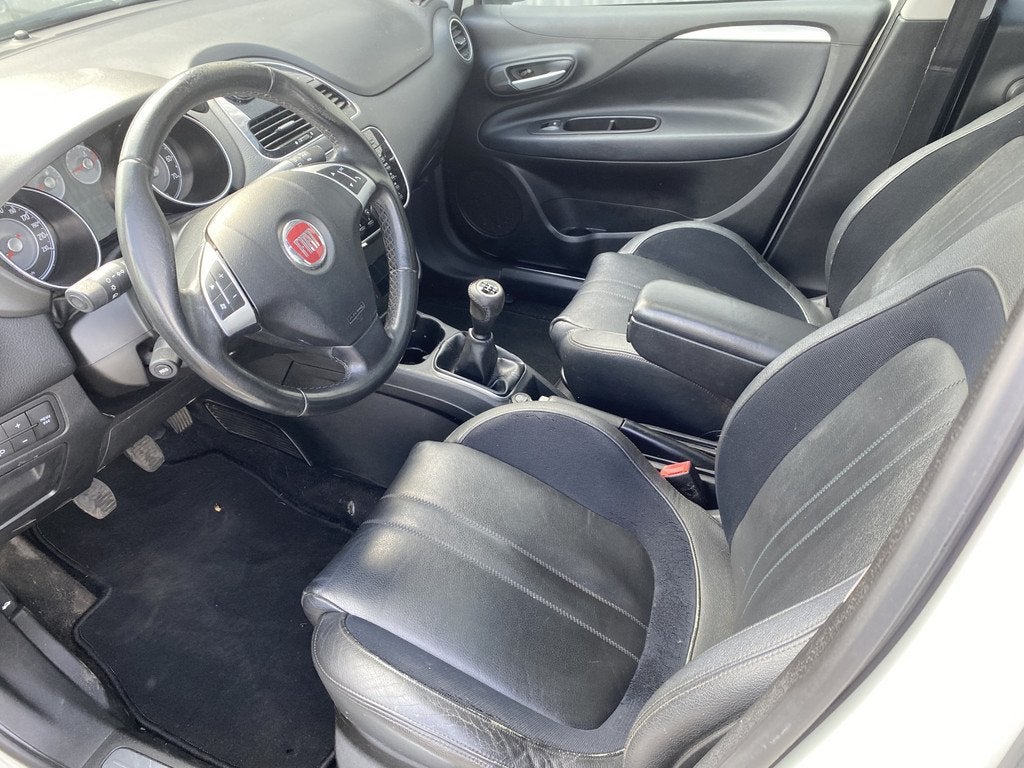 Fiat Punto Evo 1.3 M-Jet Dynamic Clima, Leer, Stoelvw, Pano,, Auto's, Fiat, Voorwielaandrijving, Euro 5, Gebruikt, Zwart