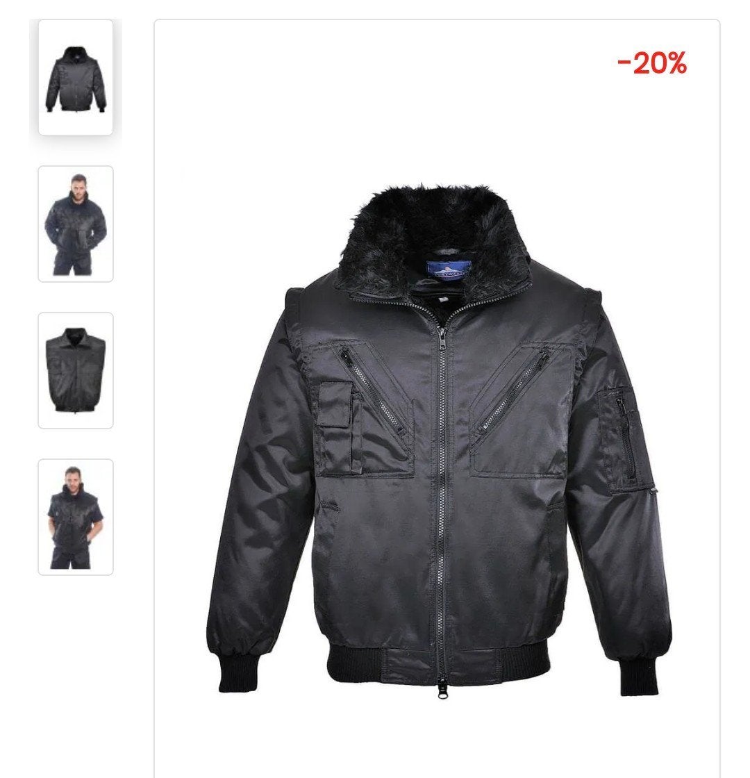 donkerblauwe werkjas met afneembare mouwen en kraag XXL, Kleding | Heren, Onbekend, Zwart, Nieuw, Overige maten