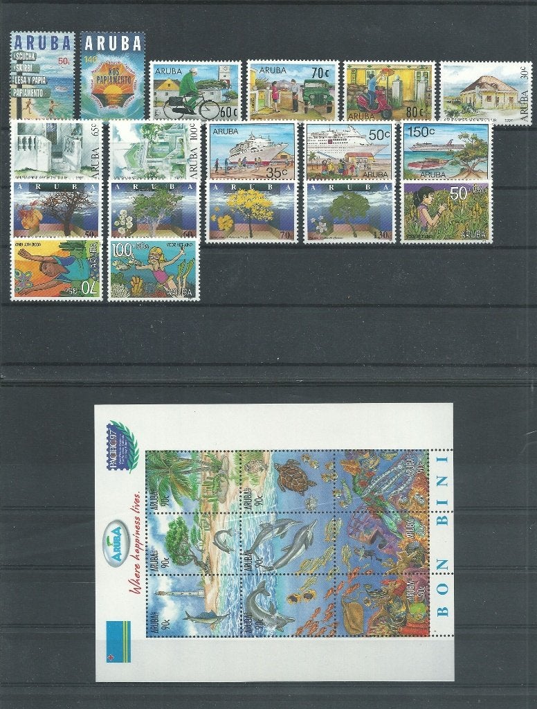 Aruba 1997, Complete jaargang, Postfris., Verzenden, Postfris