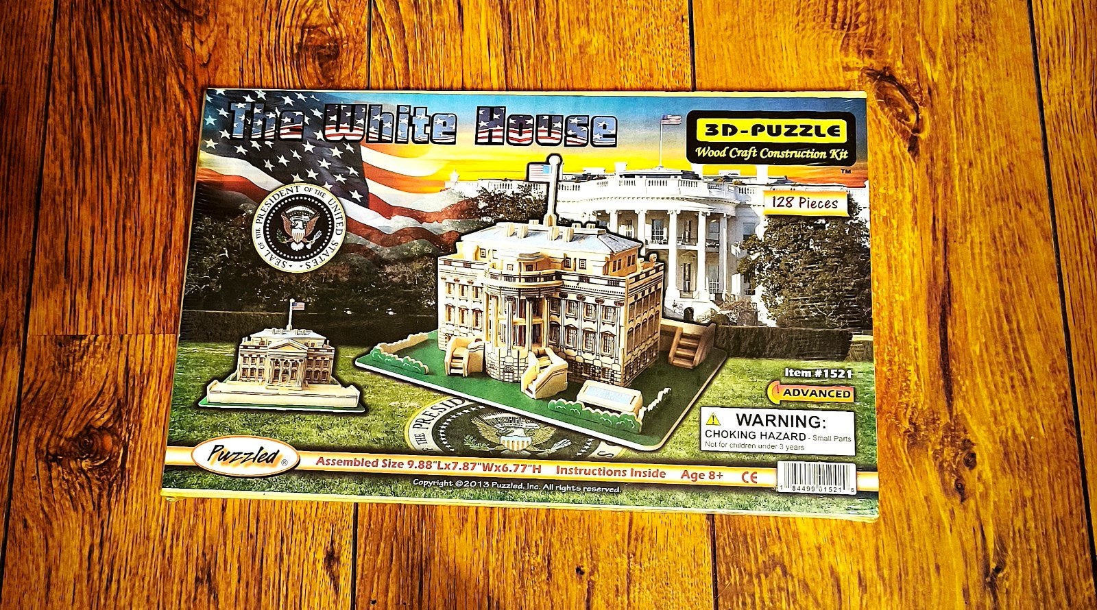 New 3D Wooden Puzzle of The White House 128 Pieces, Ophalen of Verzenden, Nieuw
