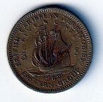 5  cent  1962  East Carribian Territoris. km. 4 ( 0,35 ), Ophalen of Verzenden, Noord-Amerika, Losse munt