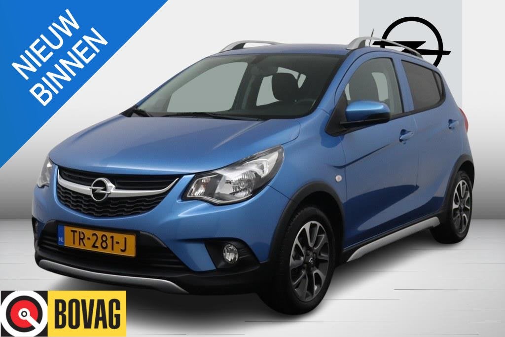Opel KARL 1.0 Rocks Online Edition Apple Car Play/Airco, Auto's, Voorwielaandrijving, 839 kg, Stof, Gebruikt