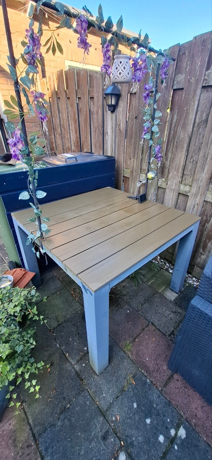 vierkante tuintafel, Ophalen, Gebruikt, Vierkant, Kunststof