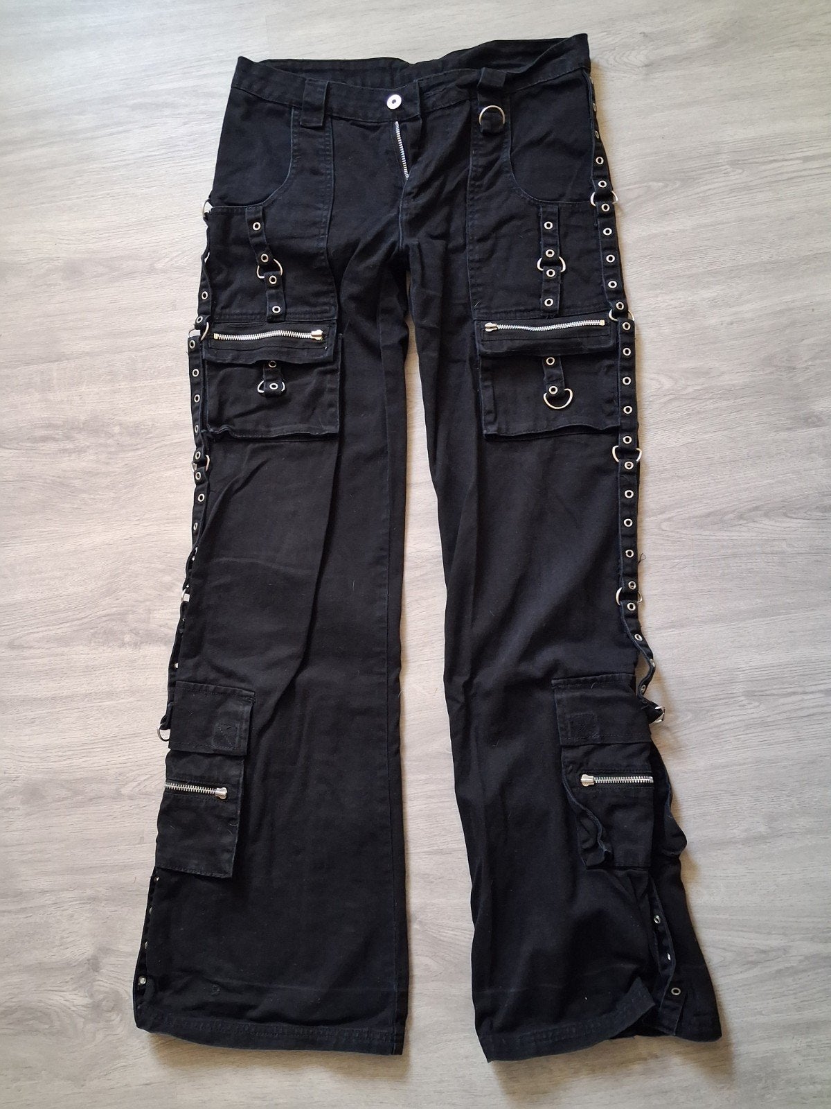 Gothic Emo Broek M, Zwart, Alcatraz, Ophalen of Verzenden, Zo goed als nieuw