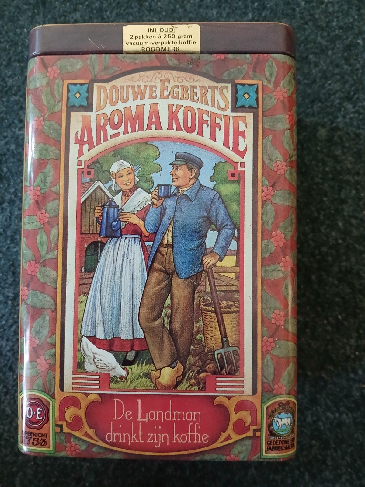 Vintage Douwe Egberts Aroma Koffie Bewaarblik, Verzamelen, Blikken, Ophalen of Verzenden