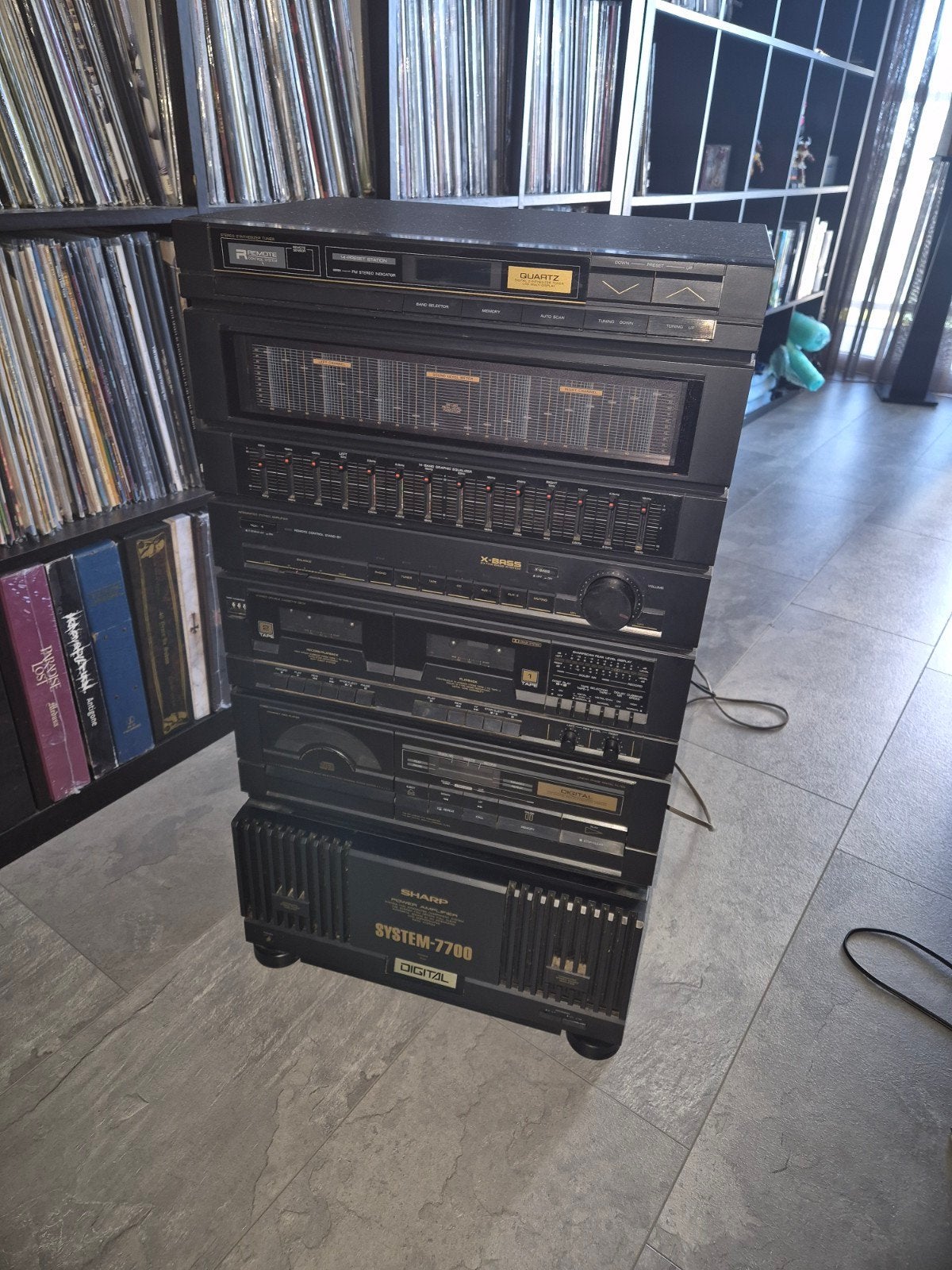 Sharp System-7700 Set met CD, Cassette, Tuner, Versterker, Audio, Tv en Foto, Ophalen, Gebruikt, Losse componenten, Cassettedeck