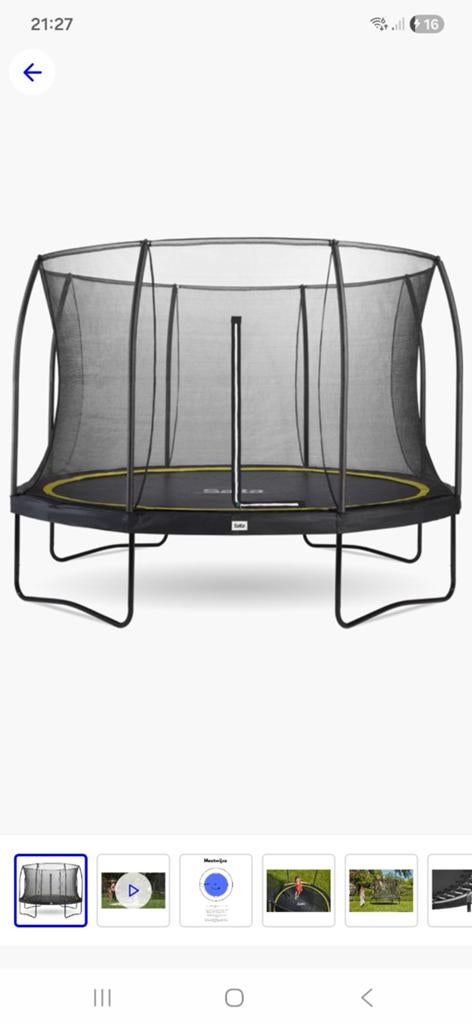 Trampoline 360 cm met veiligheidsnet, Ophalen, Gebruikt
