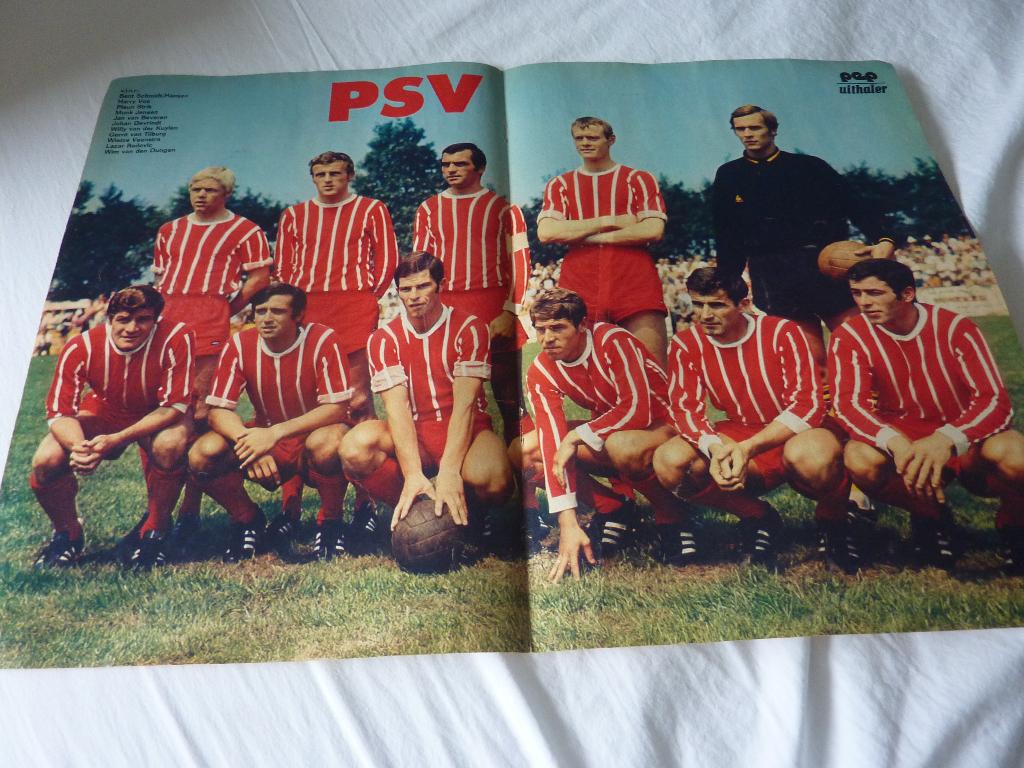 PEP UITHALER PSV POSTER 1970- VOETBAL, Verzamelen, Verzenden, Zo goed als nieuw, A1 t/m A3, Muziek