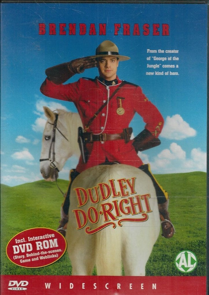 Dudley do-right met o.a. Brendan Fraser, Alle leeftijden, Ophalen of Verzenden, 1980 tot 2000, Actie en Avontuur