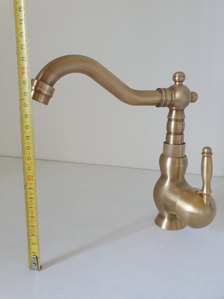Antieke bronzen kraan - Keuken/Badkamer Mengkraan Klassiek, Ophalen of Verzenden, Nieuw, Koper, Kraan
