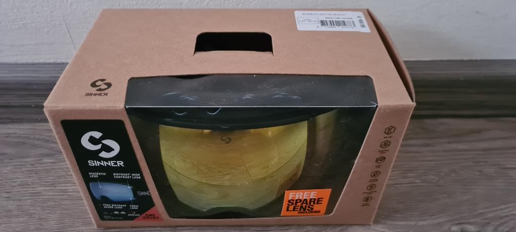 ✅NIEUW✅ SINNER BOREAS SKISBRIL - MATZWART - 2 SINTRAST €65!!, Overige merken, Overige typen, Nieuw, Ophalen of Verzenden