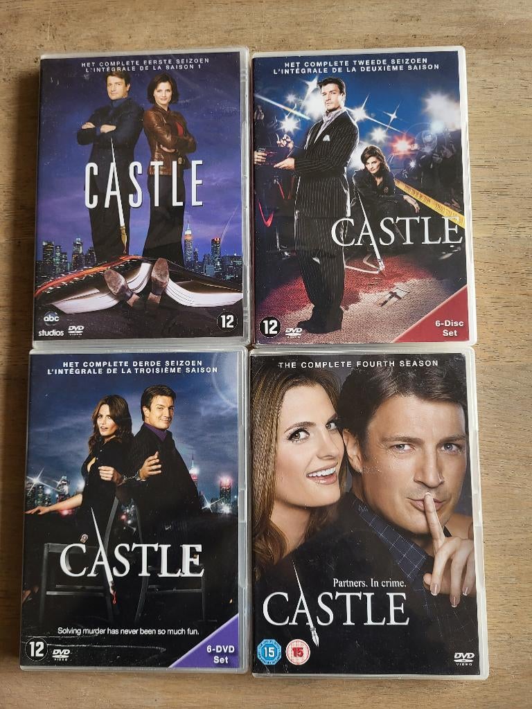 DVD Castle - Richard Castle seizoen 1,2,3,4!, Vanaf 12 jaar, Ophalen of Verzenden, Zo goed als nieuw, Actie en Avontuur