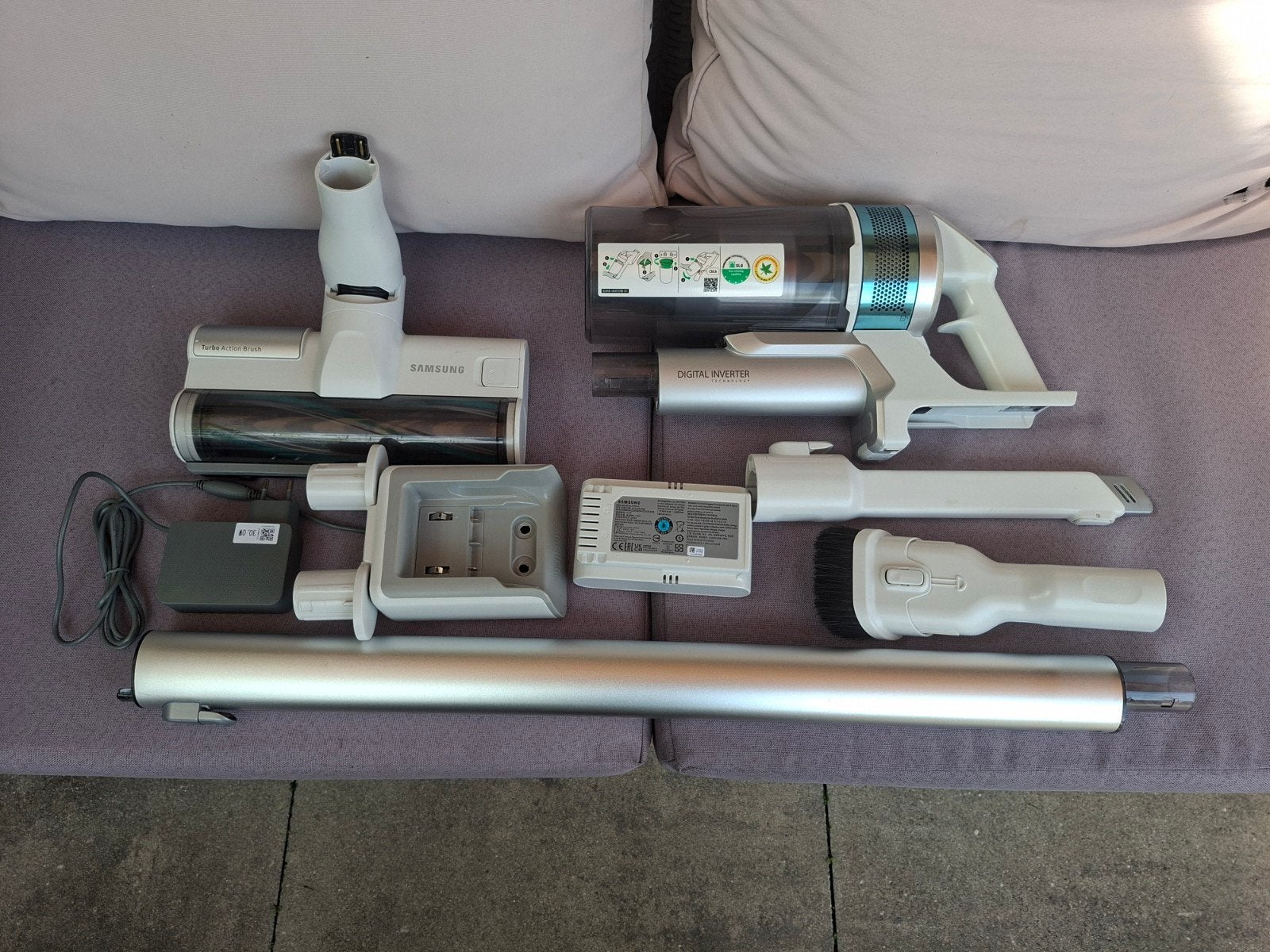 Samsung Jet 75E Steelstofzuiger - Krachtig en Draadloos, Draadloos, Ophalen of Verzenden, Zo goed als nieuw, Reservoir
