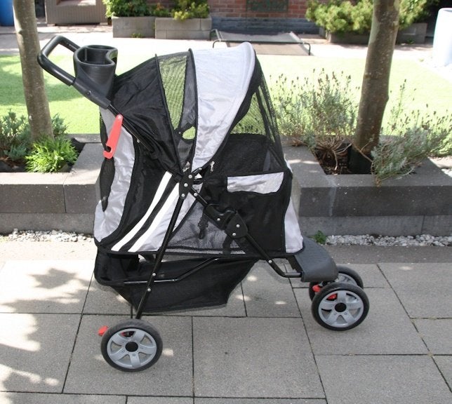 InnoPet All Terrain Hondenbuggy zwart/ziver, Dieren en Toebehoren, Honden-accessoires, Innopet, Ophalen, Zo goed als nieuw, Hondenbuggy
