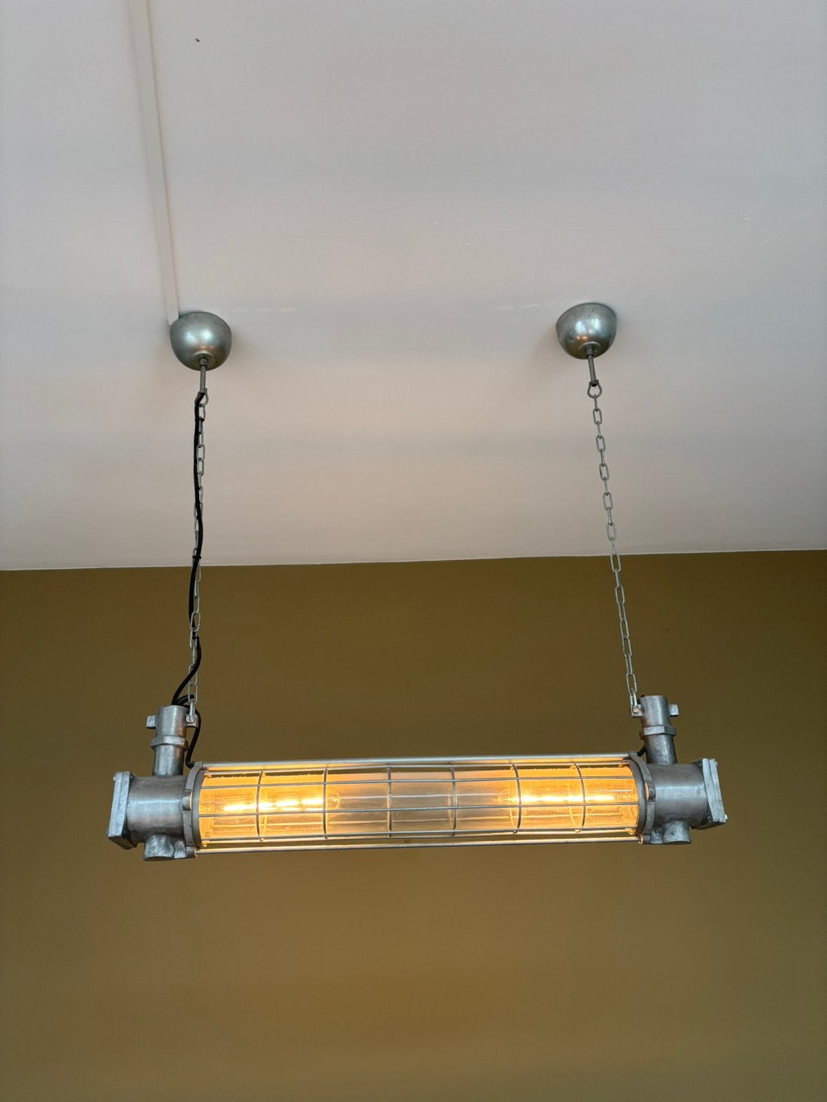 Industriële lamp van VT wonen, Huis en Inrichting, Lampen | Hanglampen, Ophalen, Zo goed als nieuw, Metaal, Minder dan 50 cm
