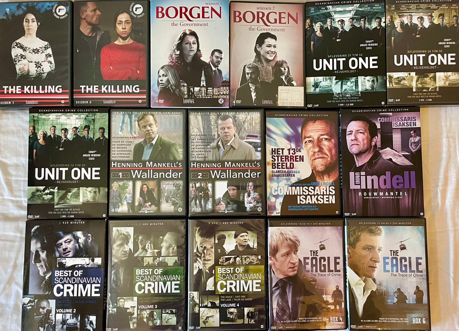 Grote collectie Scandinavische misdaadseries op DVD, Gebruikt, Nederlands, Ophalen of Verzenden, Inclusief doosje