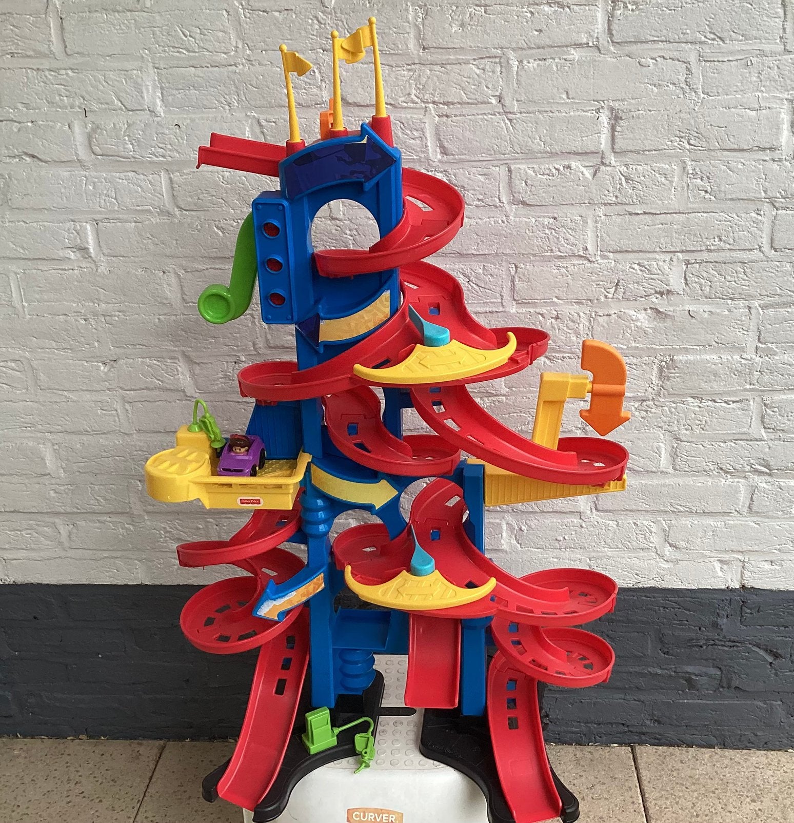 Little People racebaan, Kinderen en Baby's, Ophalen, Gebruikt, Speelset, Met geluid