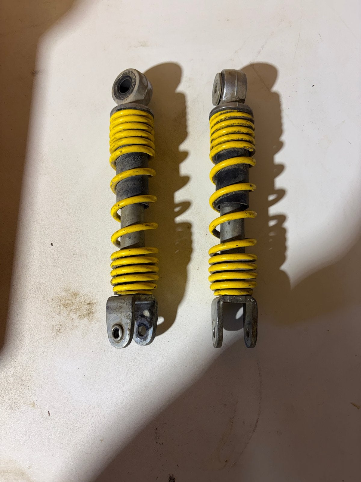 Yamaha PW50 Achterschokdempers Geel - Gebruikt, Ophalen of Verzenden, Gebruikt