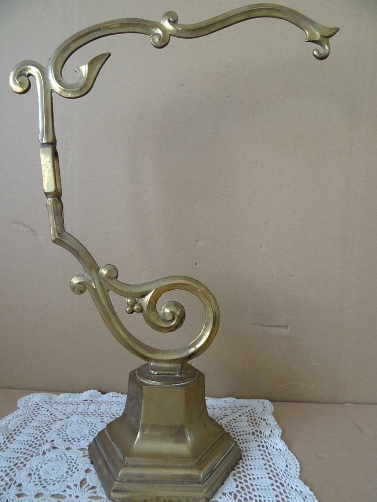 Antiek vintage koperen weegschaal houder voor bel lamp 49cm, Ophalen of Verzenden, Koper