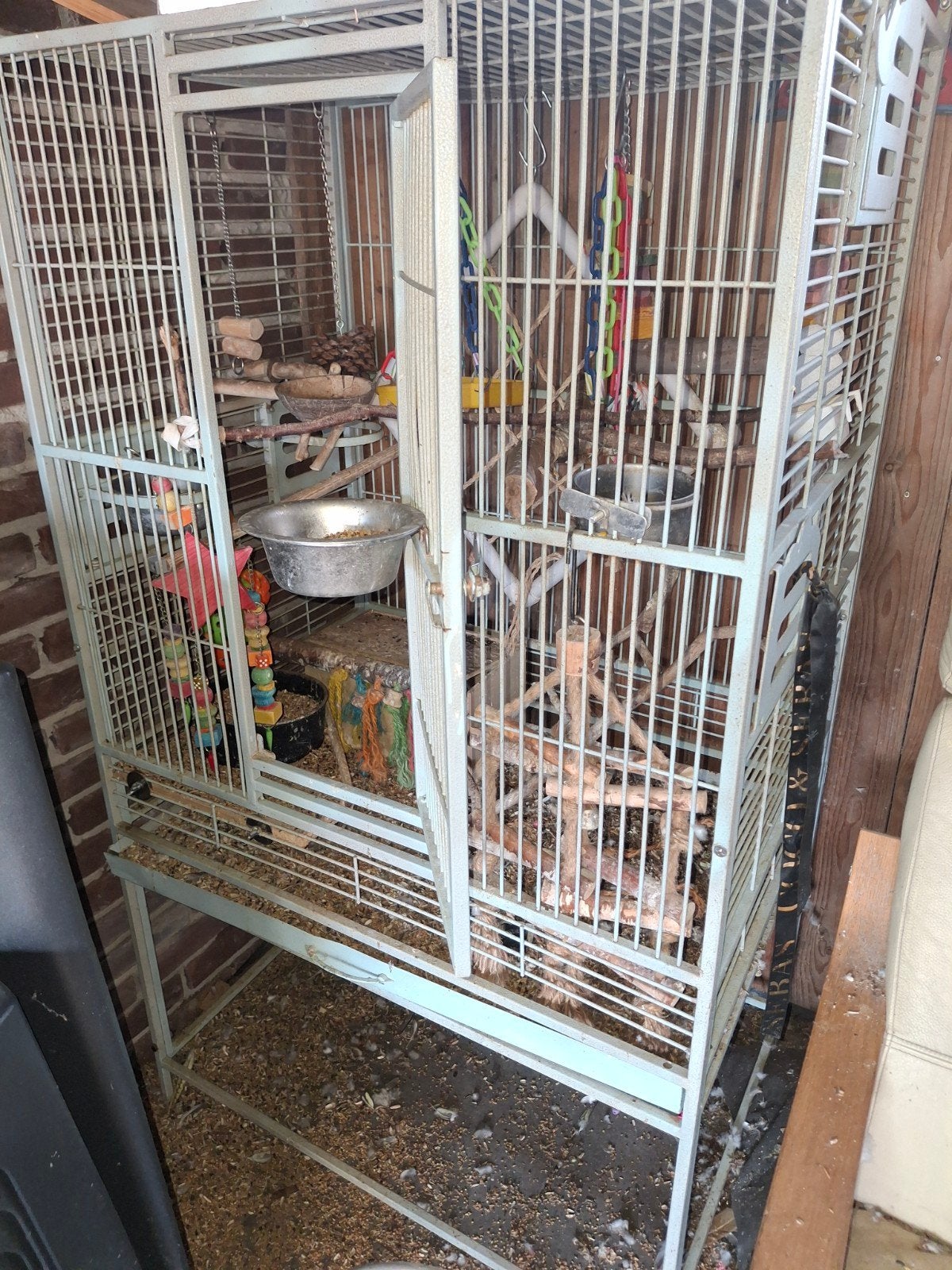 vogel kooi / papegaaien kooi., Ophalen, Metaal, Vogelkooi